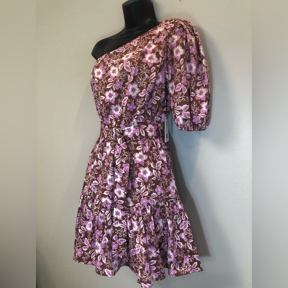 NWT Jason Wu One Shoulder Belted Mini Dress Size XS - Picture 3 of 8